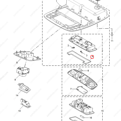 MG Reading light cover OEM 11157759 FOR  MG GT