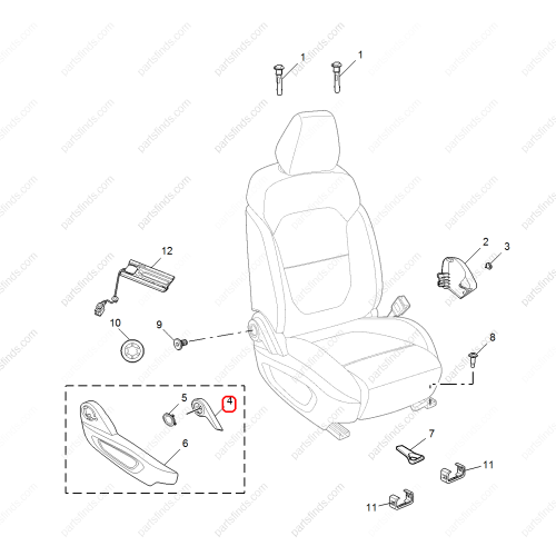 MG Seat adjustment handle OEM 10405817ASA FOR  MG ZS