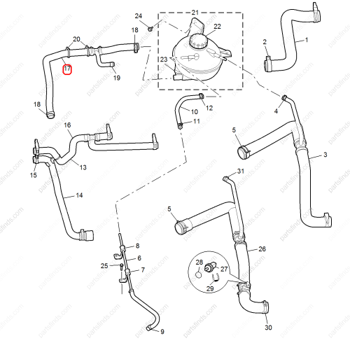 MG Overflow Hose OEM 10519903 FOR  MG HS