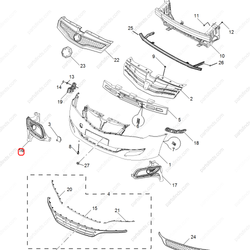 MG Grille Air Intake OEM 10071844 FOR  MG350