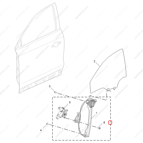 MG Rear Left Door Window Regulator OEM 10789610 FOR  MG ZS