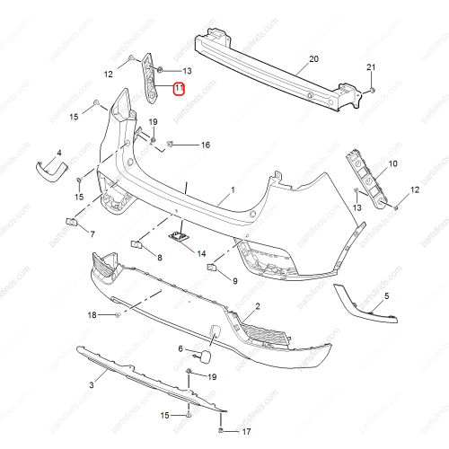 MG Bumper Cover Bracket OEM 10229105 FOR  MG ZS