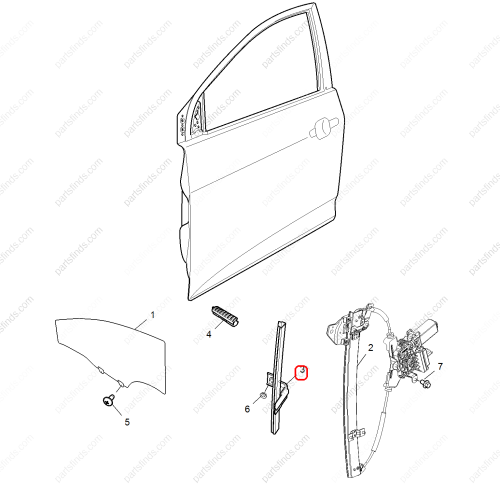 MG Door glass guide rail OEM 10110650 FOR