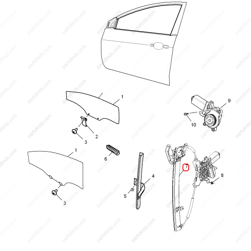 MG Rear Left Door Window Regulator OEM 10110499 FOR  MG350 MG5