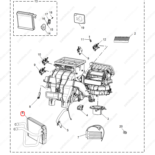 MG A/C Evaporator Core OEM 10575989 FOR  MG HS