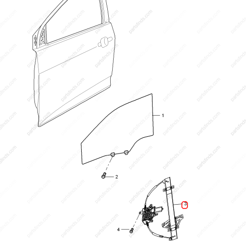 MG Rear Left Door Window Regulator OEM 10102994 FOR  MG GS