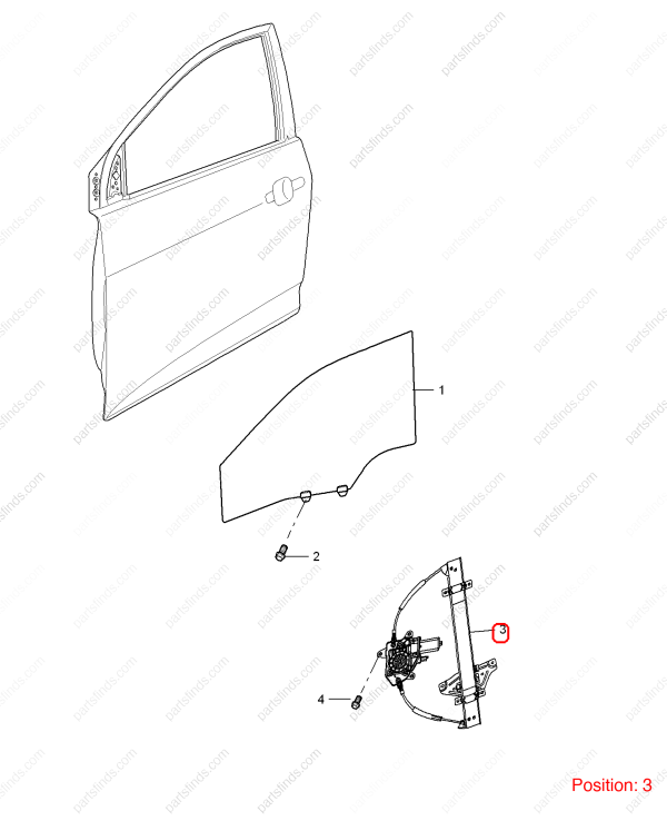 MG Rear Left Door Window Regulator OEM 10102994 FOR MG GS