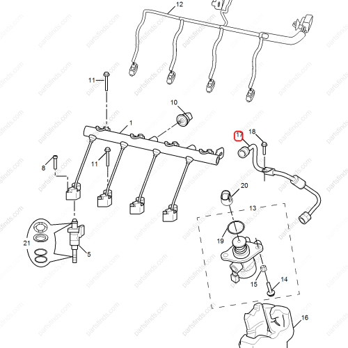 MG High-pressure fuel pump oil pipe OEM 12643067 FOR  RX5