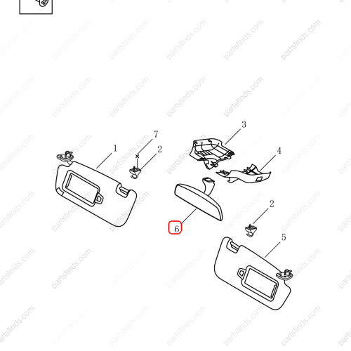 GEELY Interior mirror OEM 6015016700742 / 101803974101742 FOR  Binrui