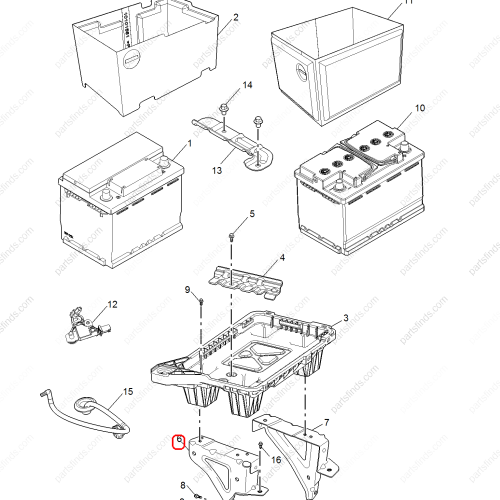 MG Battery bracket OEM 10256864SEPP FOR  MG HS