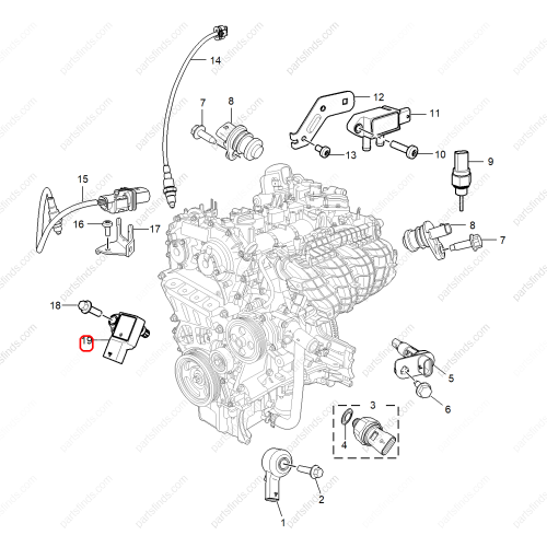 MG Intake air pressure sensor OEM 10862689 FOR  MG5