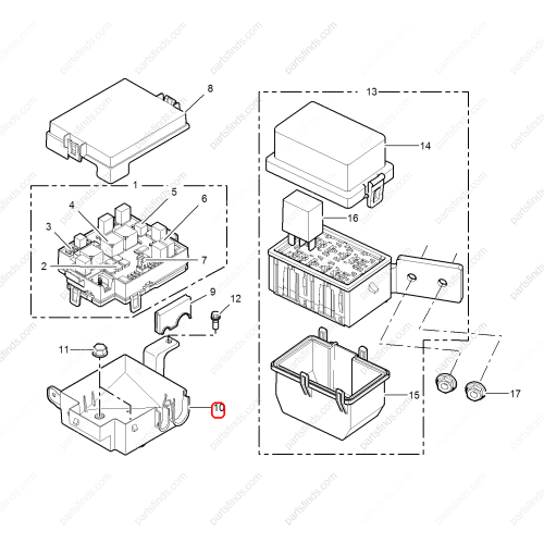 MG Fuse box base OEM 50017077 FOR  MG350