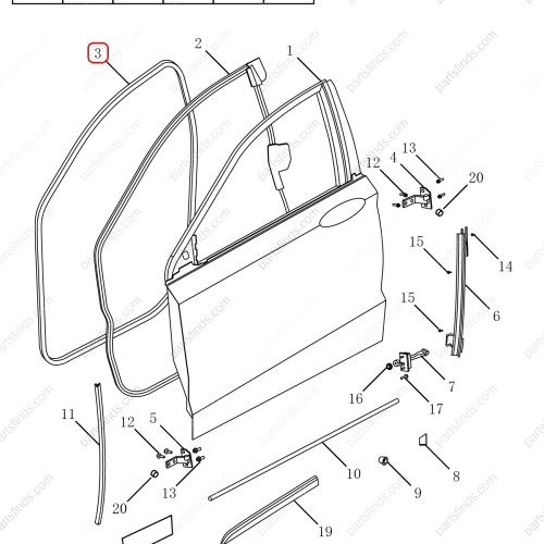 GEELY Door frame weatherstrip OEM 6608170573 FOR  Emgrand GT