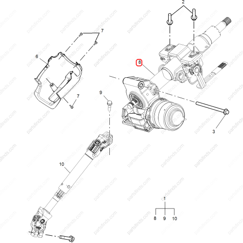 MG Steering column OEM 10555002 FOR  MG GS