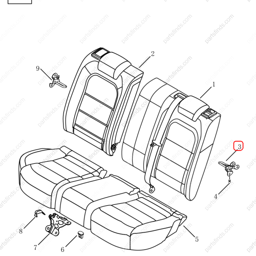 GEELY Seat lock buckle OEM 6086166100 / 6600006947 FOR  Coolray