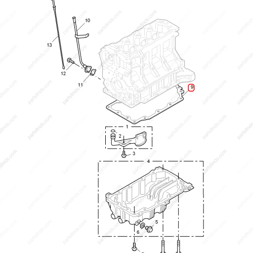 MG Engine oil pan gasket OEM LVF000060 FOR  MG550 MG6