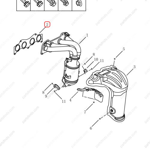 GEELY Exhaust Manifold Gasket OEM 2048003900 / 1016050394 FOR  Emgrand GT