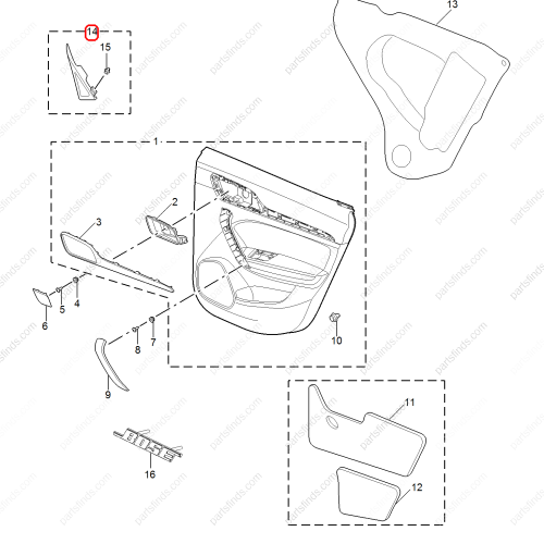 MG Triangular Glass Frame OEM 10434998 FOR  MG6