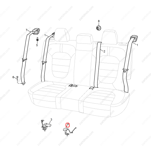 MG Seat belt buckle OEM 10039192PHD FOR  MG HS