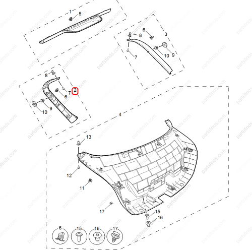 MG Tailgate trim panel OEM 10160006PXD FOR  MG6