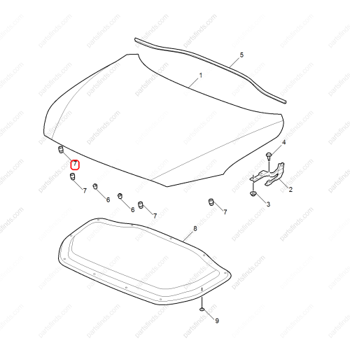 MG Hood Buffer Adjuster OEM 10884174 FOR  MG ZS