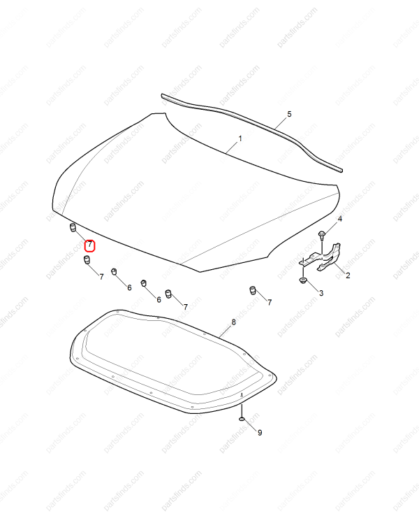 MG Hood Buffer Adjuster OEM 10884174 FOR MG ZS