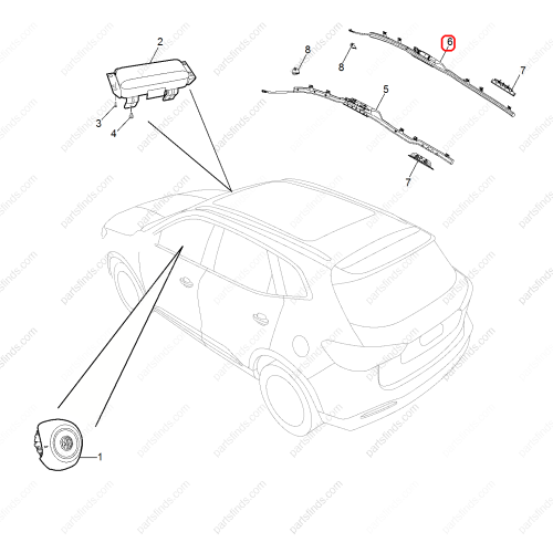 MG Side air curtain OEM 10363715 FOR  MG HS