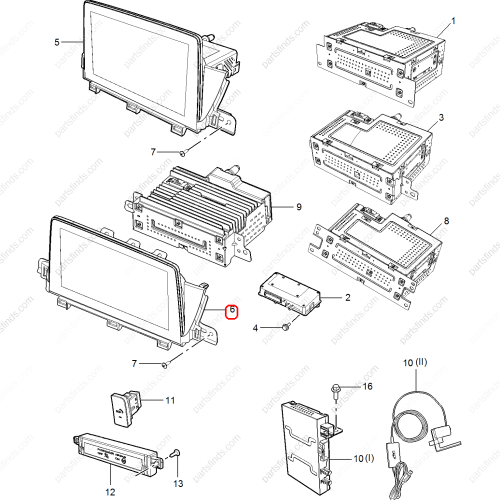 MG Navigation display OEM 11052638 FOR  MG HS