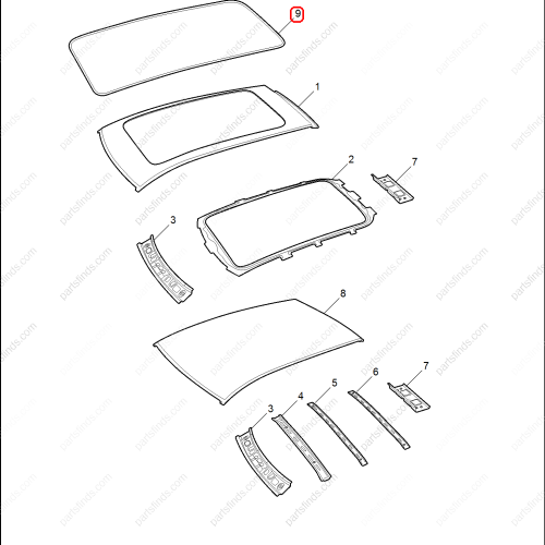 MG Sunroof seal OEM 10263987 FOR  MG ZS RX5