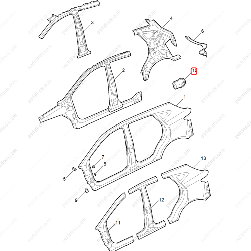 MG Fuel tank outer cover OEM 10270226SEPP FOR  MG ZS