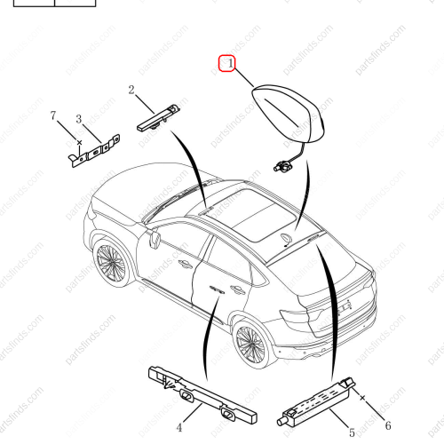 GEELY Antenna OEM 7085016700B07 / 6600272913B07 FOR  Tugella