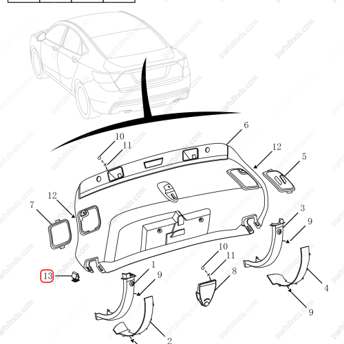 GEELY Buckle OEM 6051006900 / 1068030191 FOR  Emgrand GT