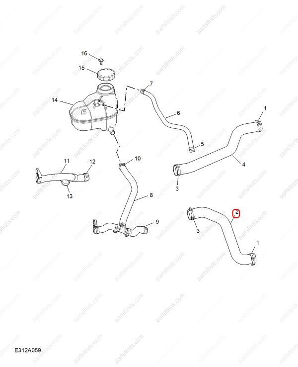 MG Water pipe OEM 30109039 FOR MG5 MG GT