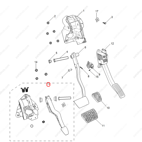 MG Clutch pedal OEM 10732879 FOR  MG6