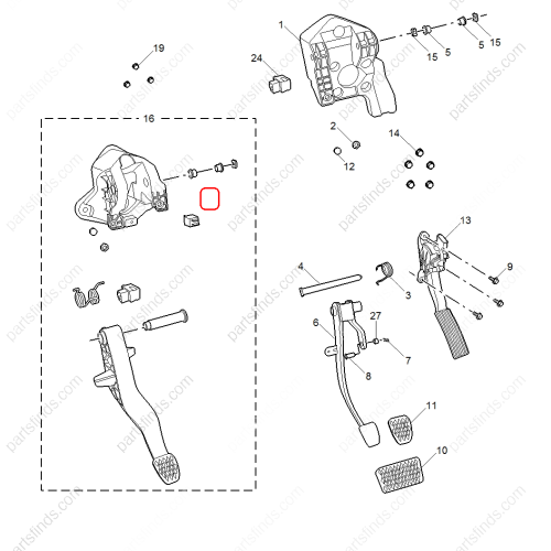 MG Clutch pedal OEM 10741122 FOR  MG ZS