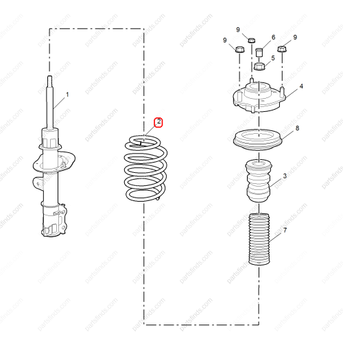 MG Shock absorber spring OEM 10342811 FOR  MG GS