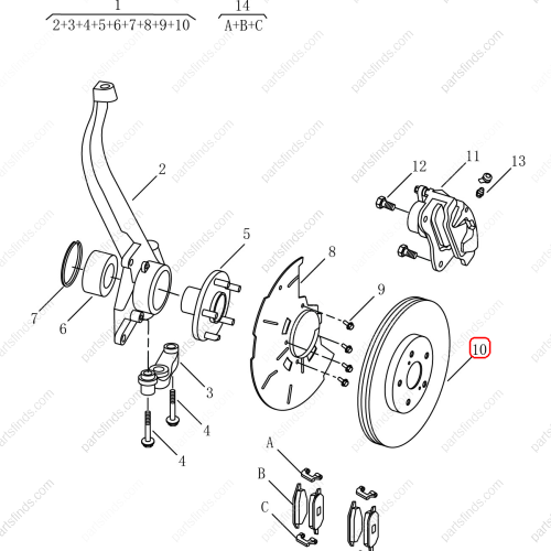 GEELY Brake disc OEM 4048001500 / 1064030434 FOR  Emgrand GT