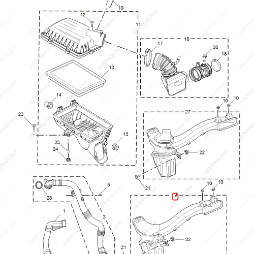 MG Air Intake Hose OEM 10788641 FOR  MG5