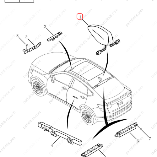 GEELY Antenna OEM 7085024500A10 / 6600279893A10 FOR  Tugella