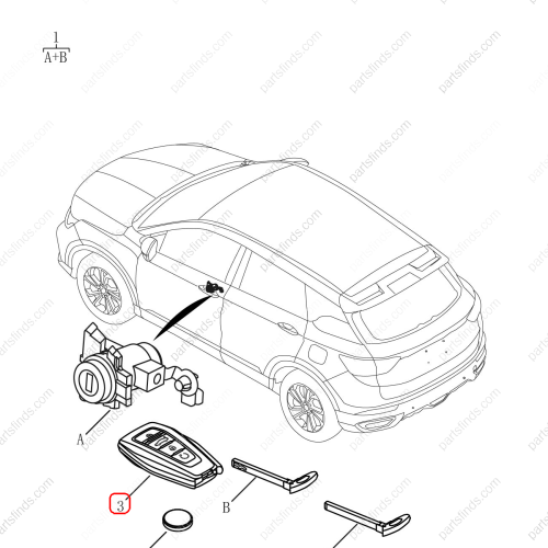 GEELY Key OEM 4033027800 / 6600174562 FOR  Coolray