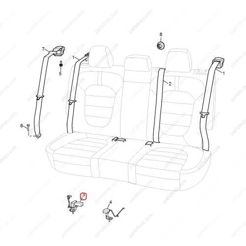 MG Seat belt buckle OEM 10039191PHD FOR  MG HS