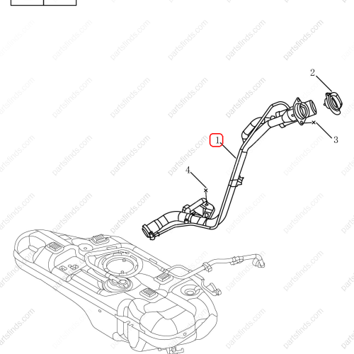 GEELY Fuel filling pipe OEM 2016013300 / 6600011200 FOR  Coolray