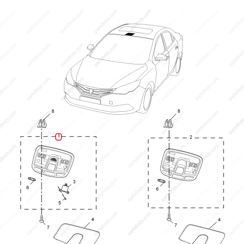 MG Reading light OEM 10401018ASA FOR