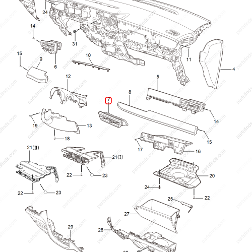 MG A/C Air Vent Grille OEM 11207109 FOR  MG5