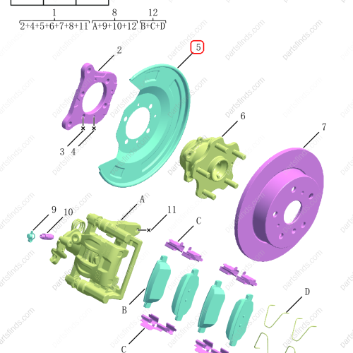 GEELY Brake shield OEM 4050089500 / 8891590643 FOR  Emgrand