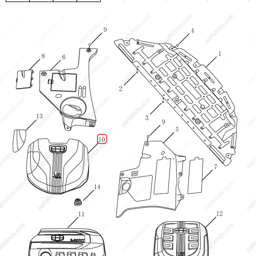 GEELY Engine upper trim panel OEM 5030001800 / 1066030294 FOR  Emgrand GT