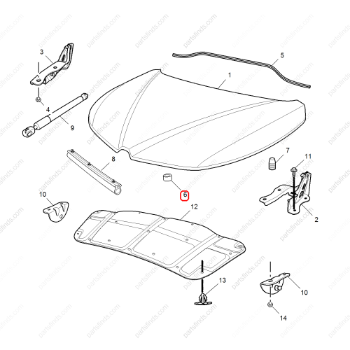 MG Hood Buffer Adjuster OEM 10011577 FOR  MG550 MG6 MG5