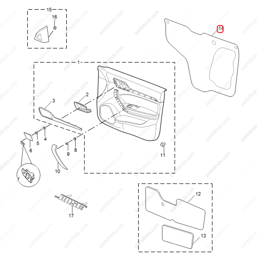 MG Door sound insulation pad OEM 10157820 FOR  MG6