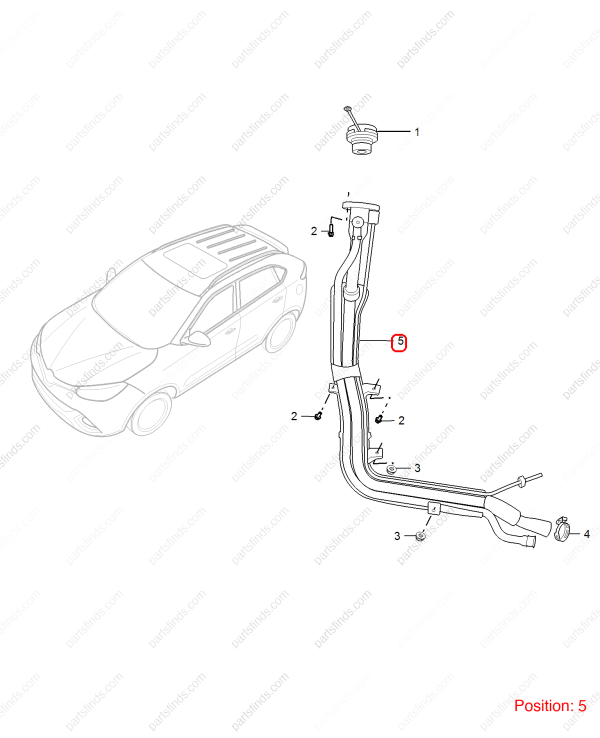 MG Fuel filling pipe OEM 10094319 FOR MG GS