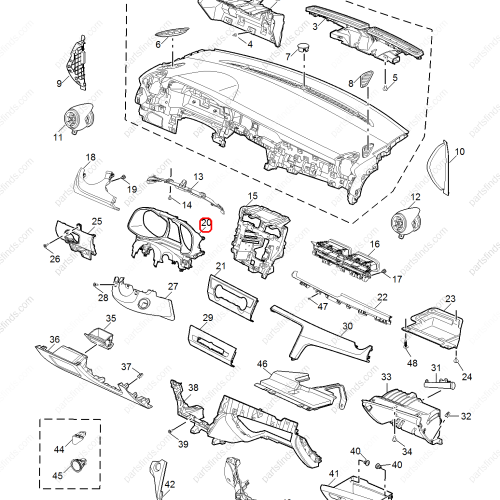 MG Combination instrument trim panel OEM 10409555 FOR  MG6